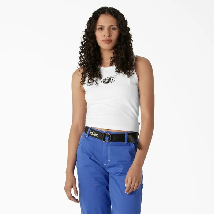 Dickies Cropped Tops Women039s Racerback Cropped Tank Top White White wh 8211 Women Dickies Cropped Tops Women039s Racerback Cropped Tank Top White White wh 8211 Women