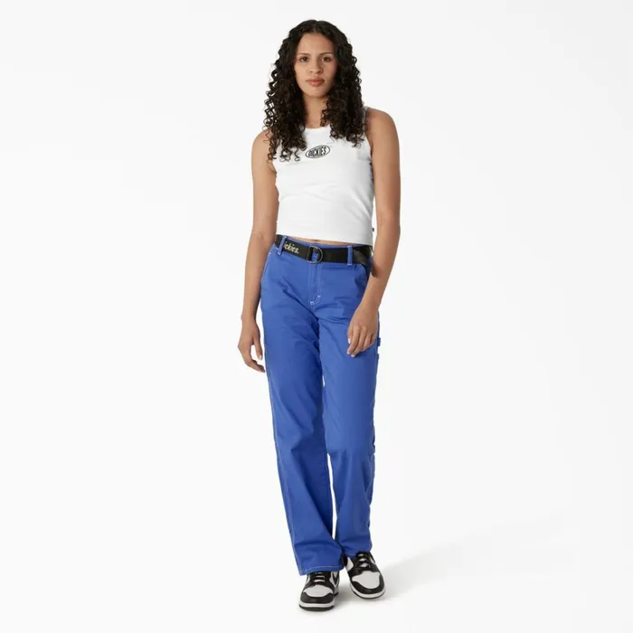 Dickies Cropped Tops Women039s Racerback Cropped Tank Top White White wh 8211 Women Dickies Cropped Tops Women039s Racerback Cropped Tank Top White White wh 8211 Women