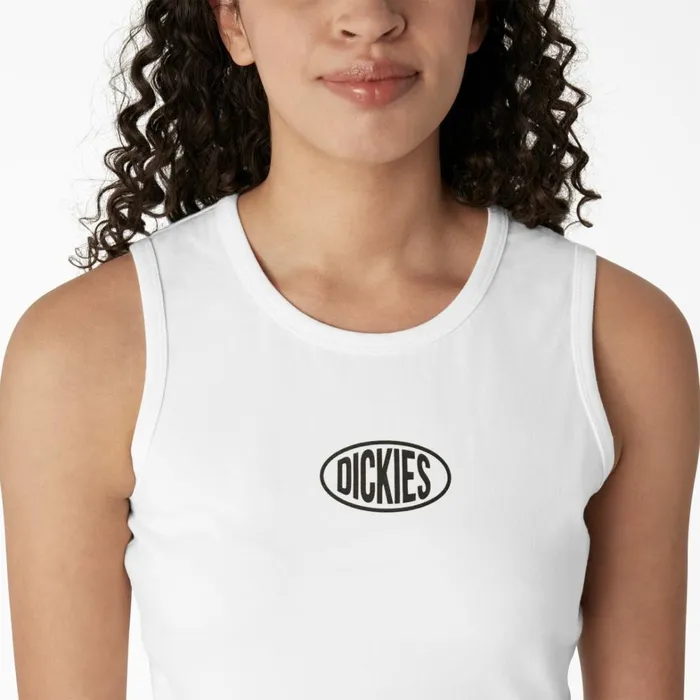 Dickies Cropped Tops Women039s Racerback Cropped Tank Top White White wh 8211 Women Dickies Cropped Tops Women039s Racerback Cropped Tank Top White White wh 8211 Women