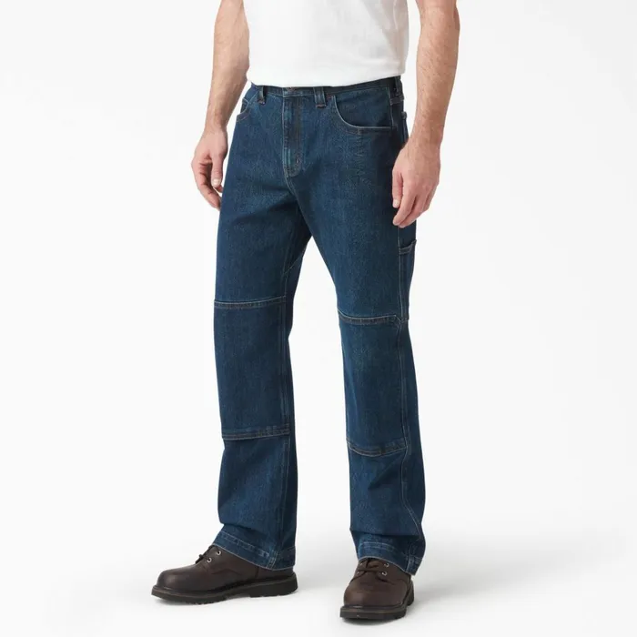 Dickies Double Knee FLEX DuraTech Relaxed Fit Jeans Medium Blue Medium Blue a1k 8211 Men Dickies Double Knee FLEX DuraTech Relaxed Fit Jeans Medium Blue Medium Blue a1k 8211 Men