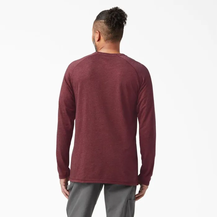 Dickies Hi Vis Cooling Long Sleeve Pocket TShirt Burgundy Heather Burgundy Heather byh 8211 Men Dickies Hi Vis Cooling Long Sleeve Pocket TShirt Burgundy Heather Burgundy Heather byh 8211 Men