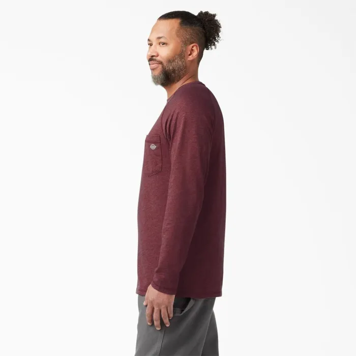 Dickies Hi Vis Cooling Long Sleeve Pocket TShirt Burgundy Heather Burgundy Heather byh 8211 Men Dickies Hi Vis Cooling Long Sleeve Pocket TShirt Burgundy Heather Burgundy Heather byh 8211 Men