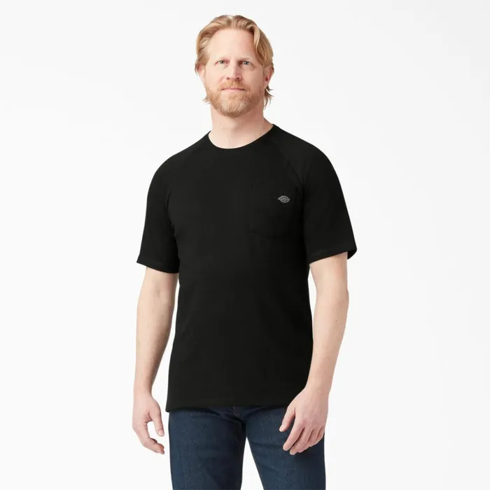 Dickies Hi Vis Cooling Short Sleeve Pocket TShirt Black Black bk 8211 Men