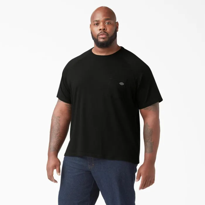 Dickies Hi Vis Cooling Short Sleeve Pocket TShirt Black Black bk 8211 Men Dickies Hi Vis Cooling Short Sleeve Pocket TShirt Black Black bk 8211 Men
