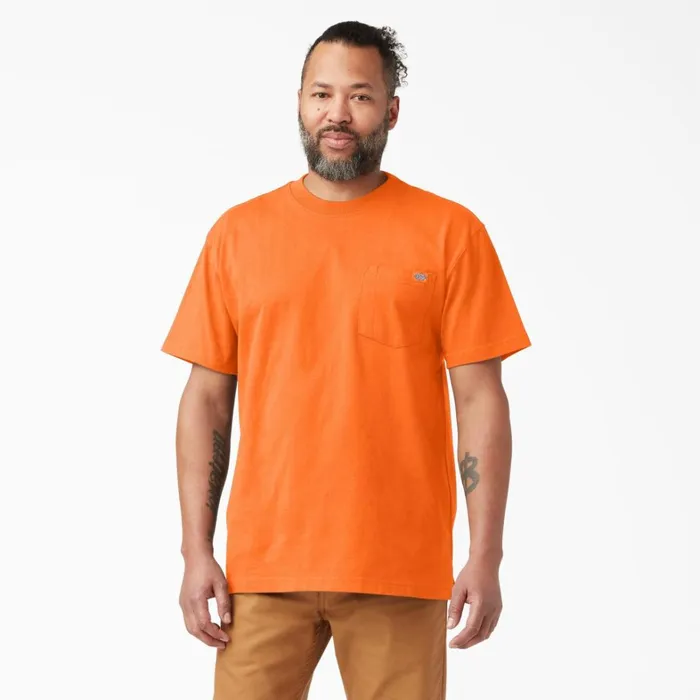 Dickies Hi Vis Heavyweight Neon Short Sleeve Pocket TShirt Bright Orange Bright Orange bod 8211 Men Dickies Hi Vis Heavyweight Neon Short Sleeve Pocket TShirt Bright Orange Bright Orange bod 8211 Men