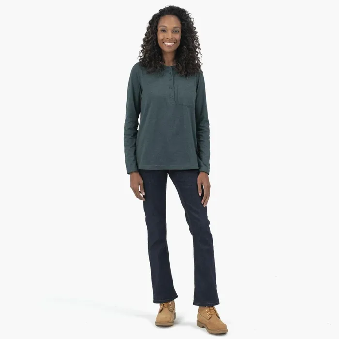 Dickies Long Sleeve TShirts Women039s Heavyweight Henley Forest Heather Forest Heather f1h 8211 Women Dickies Long Sleeve TShirts Women039s Heavyweight Henley Forest Heather Forest Heather f1h 8211 Women