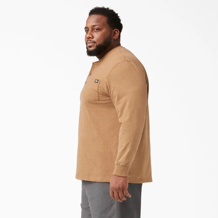 Dickies Long Sleeve Work Shirts Heavyweight Heathered Long Sleeve Henley TShirt Brown Duck Heather Brown Duck Heather bdh 8211 Men Dickies Long Sleeve Work Shirts Heavyweight Heathered Long Sleeve Henley TShirt Brown Duck Heather Brown Duck Heather bdh 8211 Men