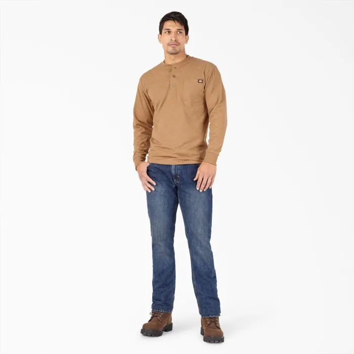 Dickies Long Sleeve Work Shirts Heavyweight Heathered Long Sleeve Henley TShirt Brown Duck Heather Brown Duck Heather bdh 8211 Men Dickies Long Sleeve Work Shirts Heavyweight Heathered Long Sleeve Henley TShirt Brown Duck Heather Brown Duck Heather bdh 8211 Men