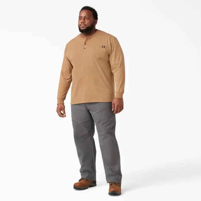 Dickies Long Sleeve Work Shirts Heavyweight Heathered Long Sleeve Henley TShirt Brown Duck Heather Brown Duck Heather bdh 8211 Men Dickies Long Sleeve Work Shirts Heavyweight Heathered Long Sleeve Henley TShirt Brown Duck Heather Brown Duck Heather bdh 8211 Men