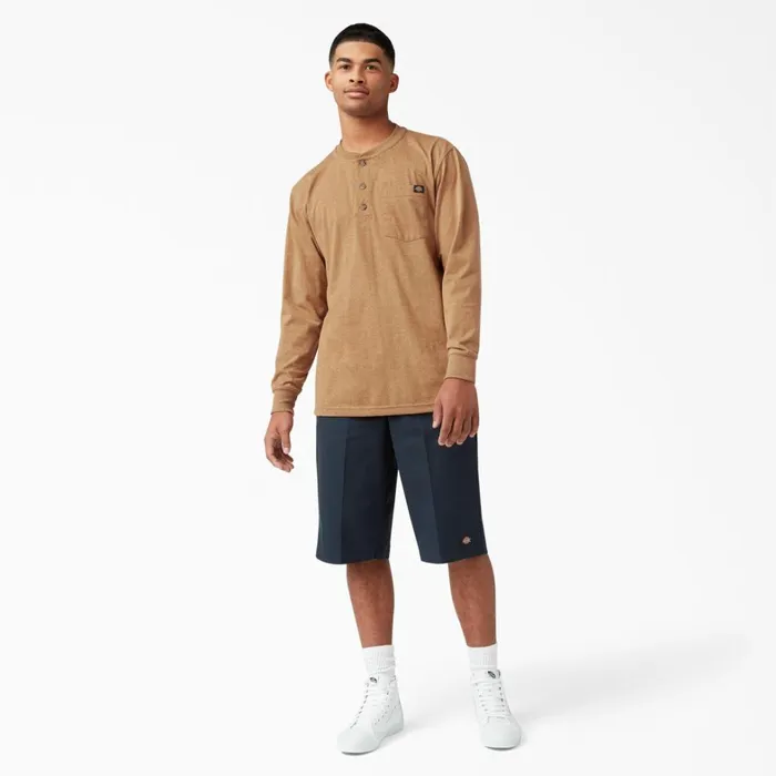 Dickies Long Sleeve Work Shirts Heavyweight Heathered Long Sleeve Henley TShirt Brown Duck Heather Brown Duck Heather bdh 8211 Men Dickies Long Sleeve Work Shirts Heavyweight Heathered Long Sleeve Henley TShirt Brown Duck Heather Brown Duck Heather bdh 8211 Men