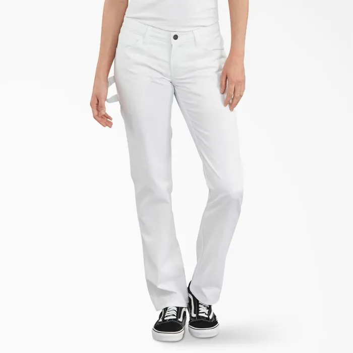 Dickies Painter Pants Women039s FLEX Relaxed Fit Carpenter Pants White White wh 8211 Women Dickies Painter Pants Women039s FLEX Relaxed Fit Carpenter Pants White White wh 8211 Women