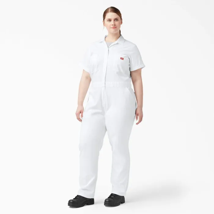 Dickies Painters Women039s Plus FLEX Cooling TempiQ Short Sleeve Coveralls White White wh 8211 Women Dickies Painters Women039s Plus FLEX Cooling TempiQ Short Sleeve Coveralls White White wh 8211 Women
