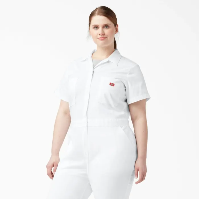 Dickies Painters Women039s Plus FLEX Cooling TempiQ Short Sleeve Coveralls White White wh 8211 Women Dickies Painters Women039s Plus FLEX Cooling TempiQ Short Sleeve Coveralls White White wh 8211 Women