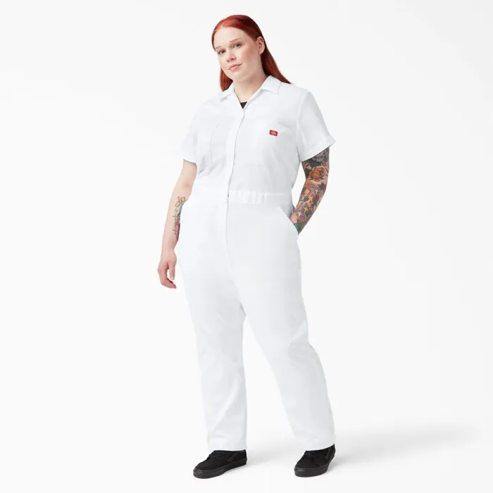 Dickies Painters Women039s Plus FLEX Cooling TempiQ Short Sleeve Coveralls White White wh 8211 Women Dickies Painters Women039s Plus FLEX Cooling TempiQ Short Sleeve Coveralls White White wh 8211 Women