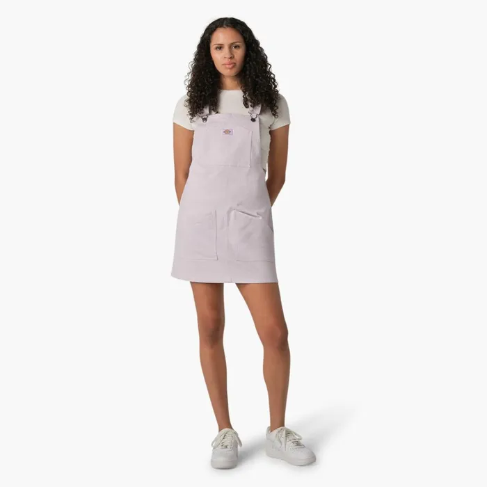 Dickies Skirts and Dresses Women039s Regular Fit Hickory Stripe Bib Overall Dress Purple Rose Hickory Stripe Purple Rose Hickory Stripe yps 8211 Women
