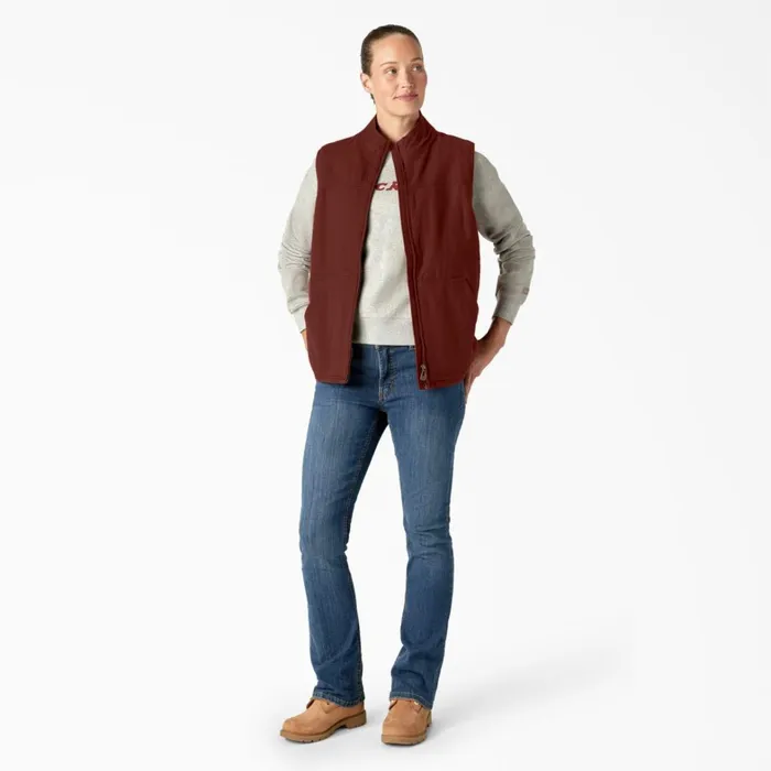 Dickies Vests Women039s Fleece Lined Duck Canvas Vest Rinsed Fired Brick Rinsed Fired Brick rfr 8211 Women Dickies Vests Women039s Fleece Lined Duck Canvas Vest Rinsed Fired Brick Rinsed Fired Brick rfr 8211 Women