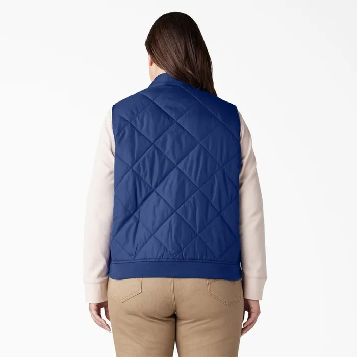 Dickies Vests Womens Plus Quilted Vest Surf Blue Surf Blue fl 8211 Women Dickies Vests Womens Plus Quilted Vest Surf Blue Surf Blue fl 8211 Women