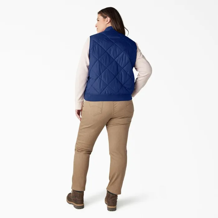 Dickies Vests Womens Plus Quilted Vest Surf Blue Surf Blue fl 8211 Women Dickies Vests Womens Plus Quilted Vest Surf Blue Surf Blue fl 8211 Women