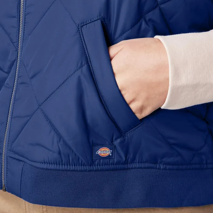 Dickies Vests Womens Plus Quilted Vest Surf Blue Surf Blue fl 8211 Women Dickies Vests Womens Plus Quilted Vest Surf Blue Surf Blue fl 8211 Women