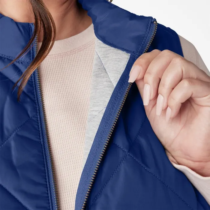 Dickies Vests Womens Plus Quilted Vest Surf Blue Surf Blue fl 8211 Women Dickies Vests Womens Plus Quilted Vest Surf Blue Surf Blue fl 8211 Women