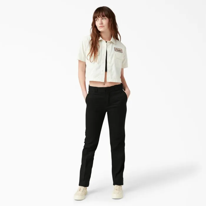 Dickies Work Pants Women039s FLEX Slim Fit Pants Black Black bk 8211 Women Dickies Work Pants Women039s FLEX Slim Fit Pants Black Black bk 8211 Women