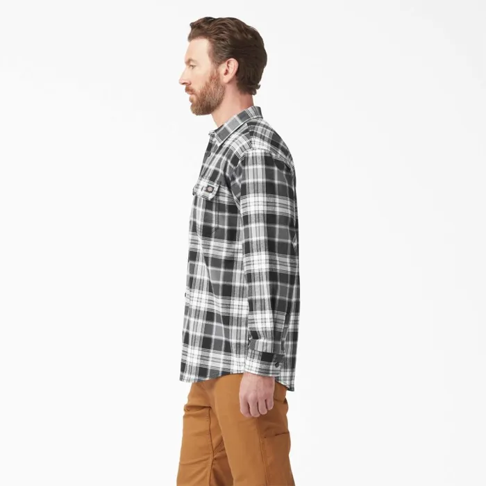 Dickies Work Shirts FLEX Long Sleeve Flannel Shirt CharcoalBlack Plaid Charcoalblack Plaid a2f 8211 Men Dickies Work Shirts FLEX Long Sleeve Flannel Shirt CharcoalBlack Plaid Charcoalblack Plaid a2f 8211 Men