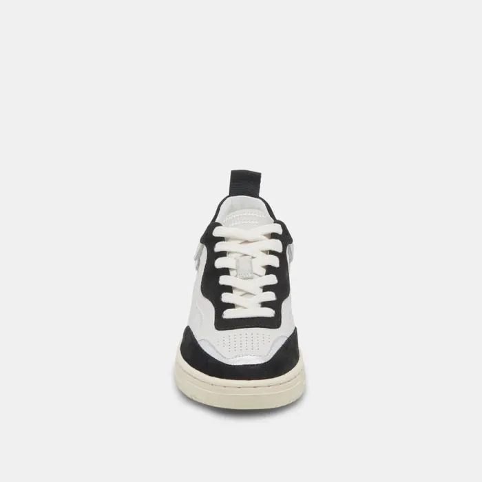 Dolce Vita Adella Sneakers White Black Leather Women Sneakers