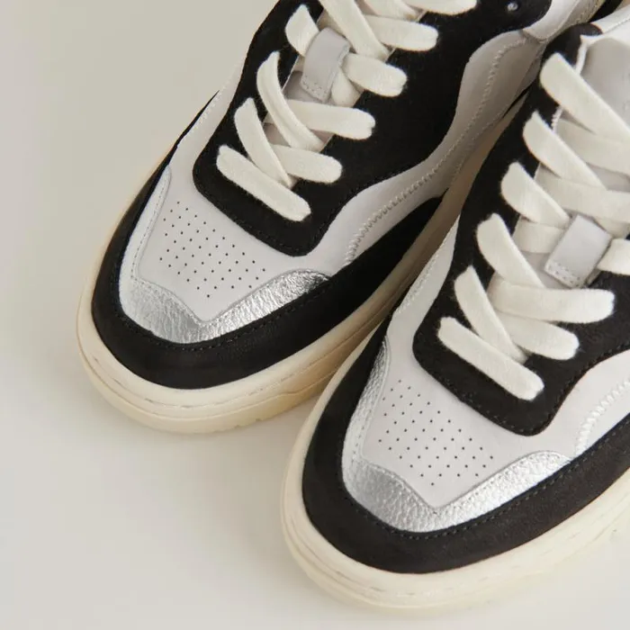 Dolce Vita Adella Sneakers White Black Leather Women Sneakers
