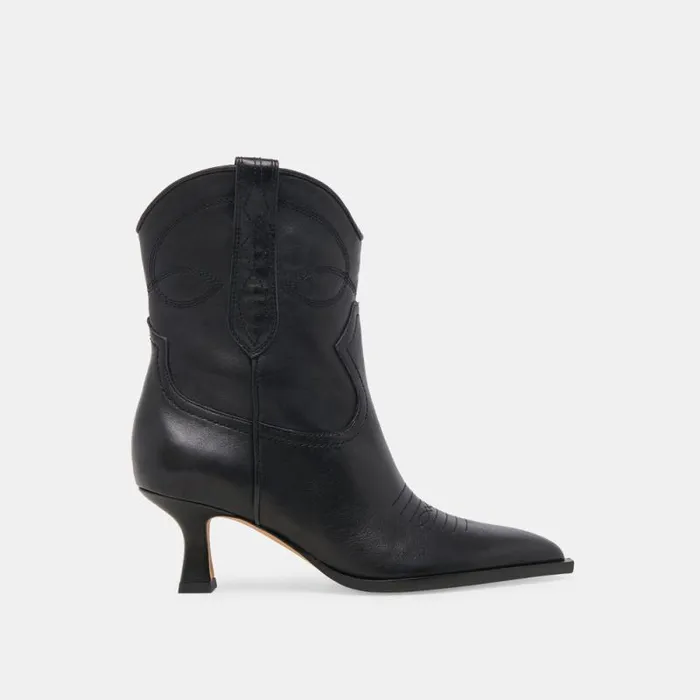 Dolce Vita Angel Booties Black Leather Women Boots and Booties