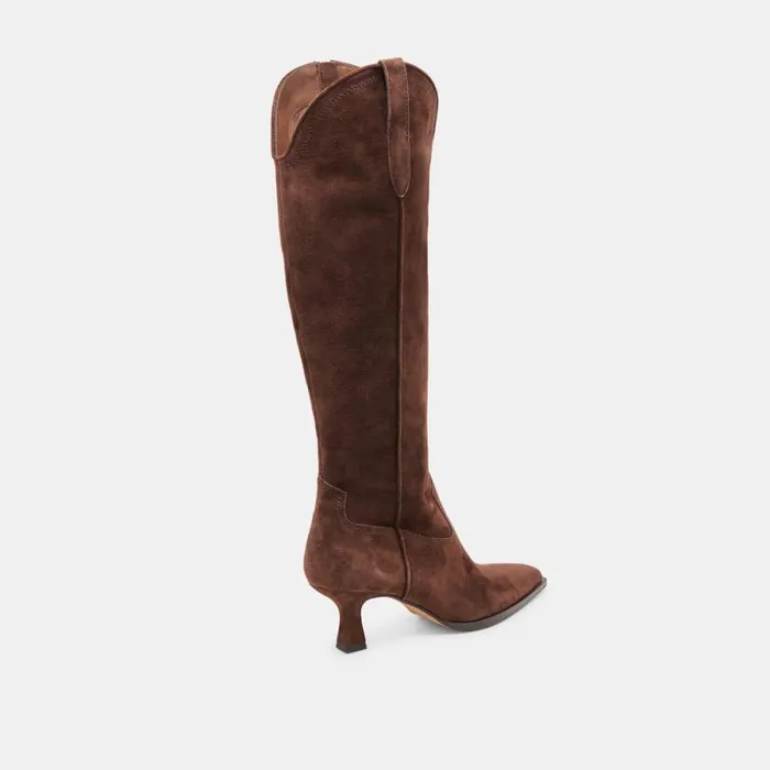 Dolce Vita Ariana Boots Dk Brown Suede Women Boots and Booties