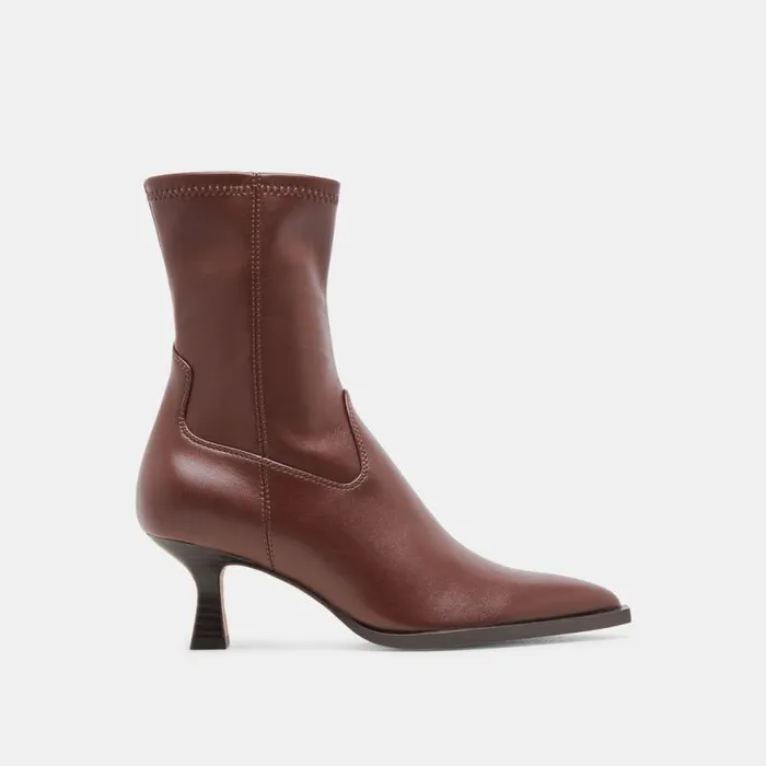 Dolce Vita Arya Wide Calf Boots Chocolate Leather Women Boots and Booties