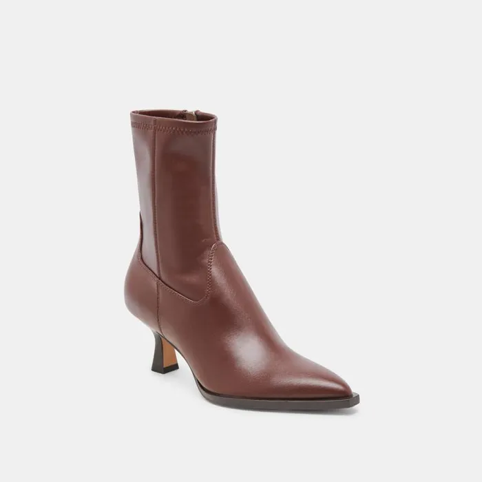 Dolce Vita Arya Wide Calf Boots Chocolate Leather Women Boots and Booties