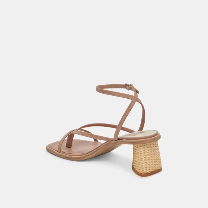 Dolce Vita Banita Sandals Cafe Leather Women Heels