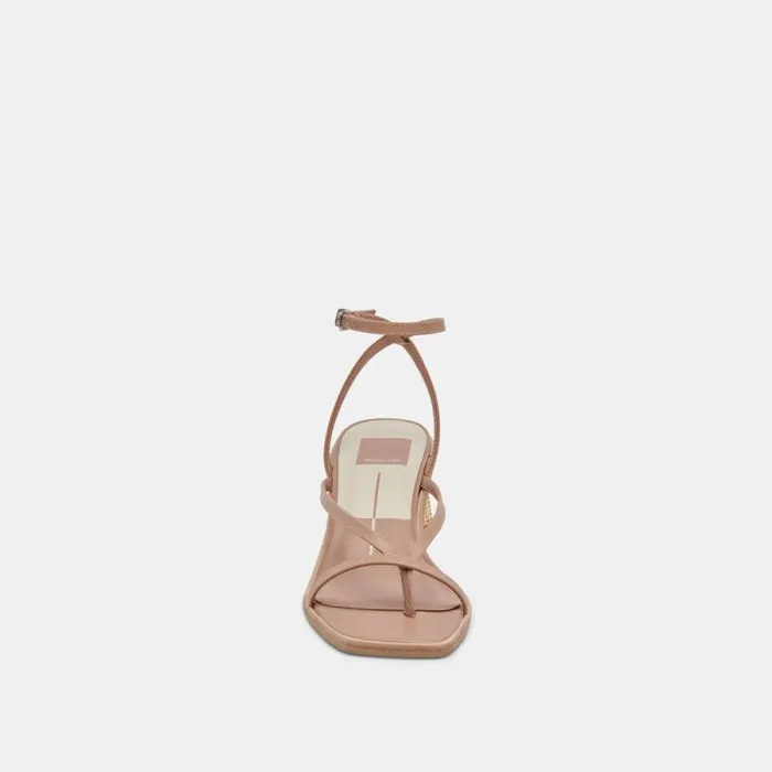 Dolce Vita Banita Sandals Cafe Leather Women Heels