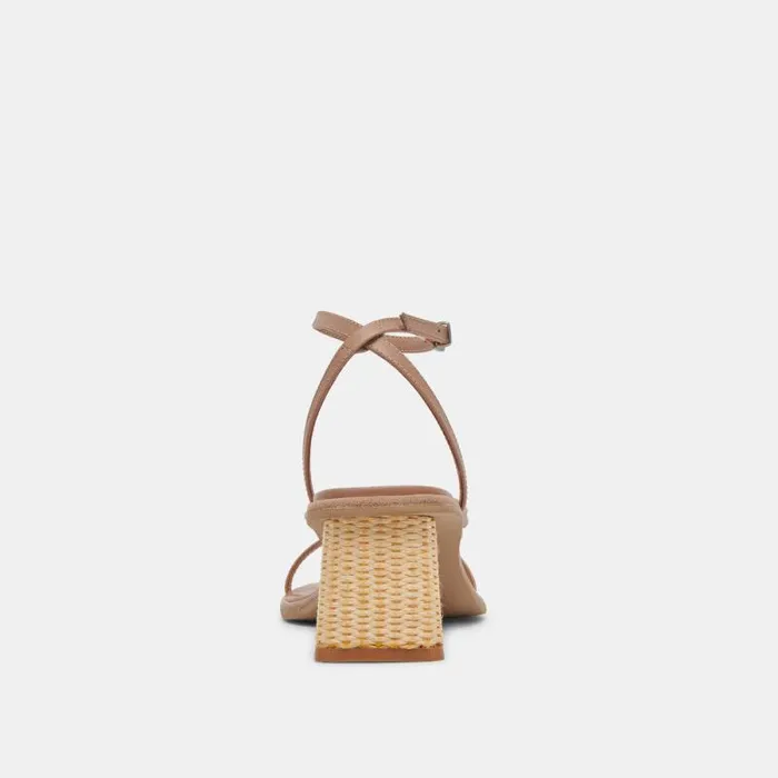 Dolce Vita Banita Sandals Cafe Leather Women Heels