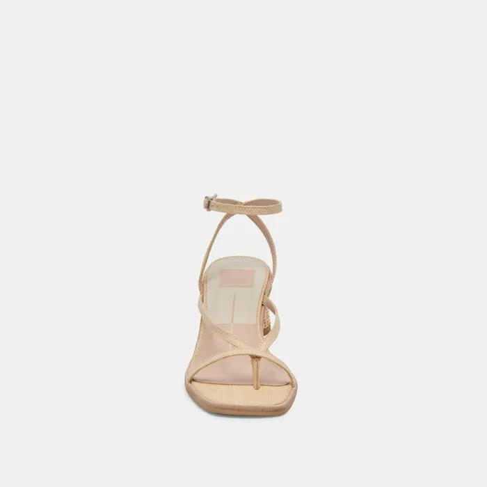Dolce Vita Banita Wide Sandals Lt Natural Raffia Women Heels