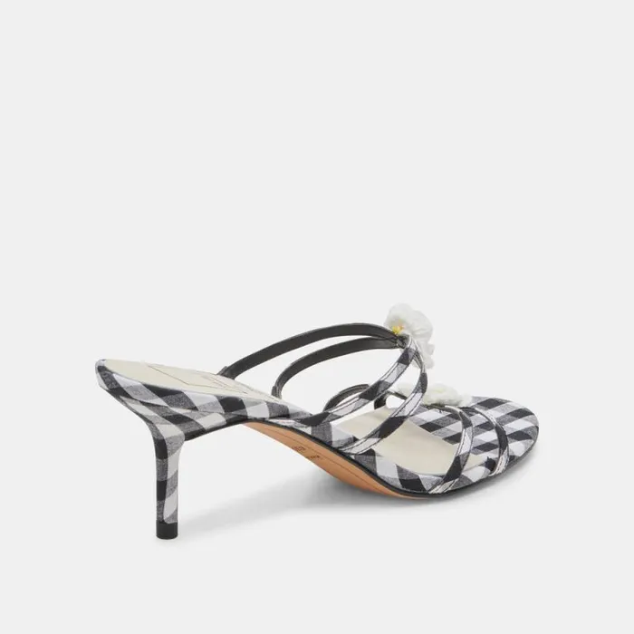 Dolce Vita Bete Heels Black White Gingham Women Heels
