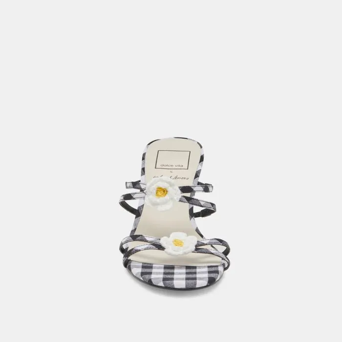 Dolce Vita Bete Heels Black White Gingham Women Heels