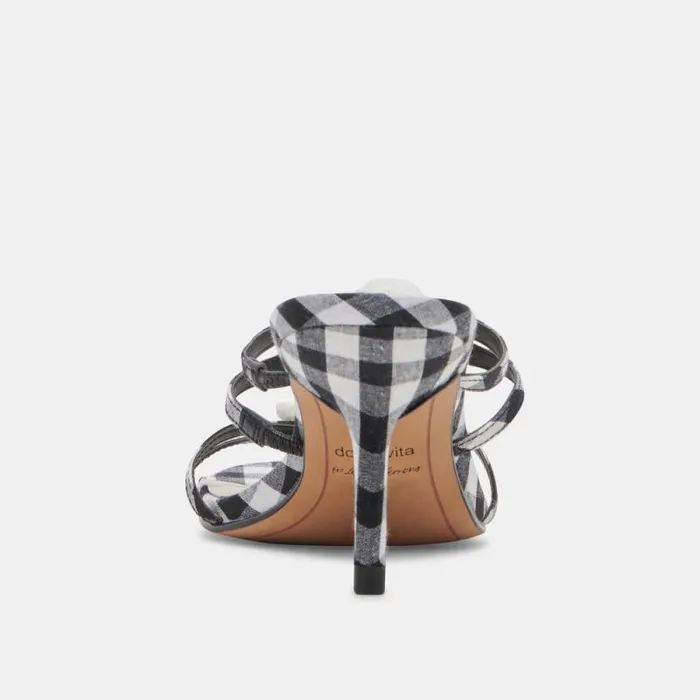 Dolce Vita Bete Heels Black White Gingham Women Heels