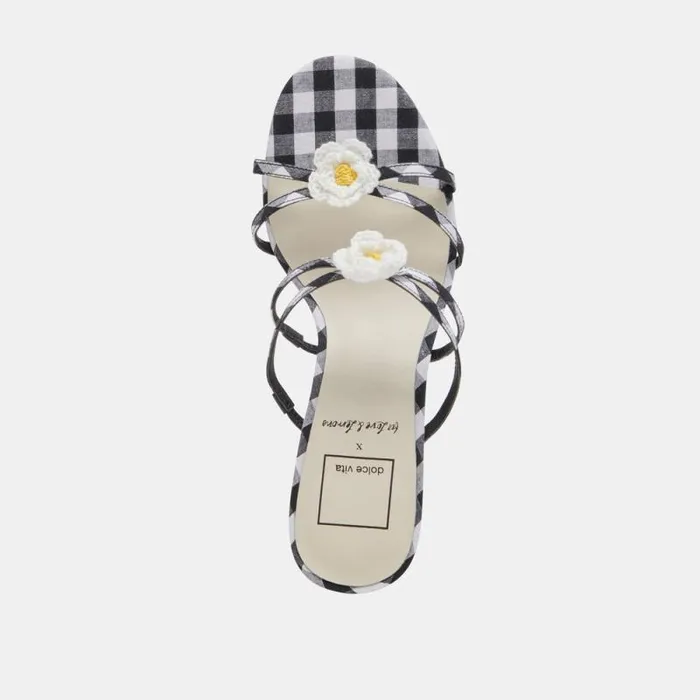 Dolce Vita Bete Heels Black White Gingham Women Heels