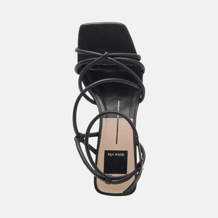 Dolce Vita Bev Heels Black Leather Women Heels