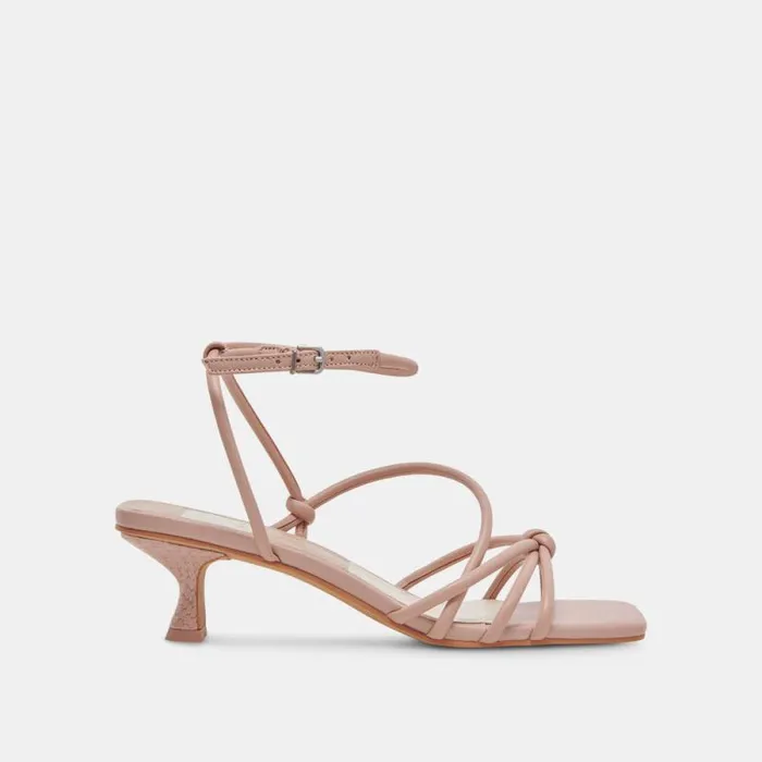 Dolce Vita Bev Wide Heels Rose Leather Women Heels