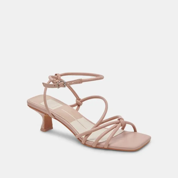 Dolce Vita Bev Wide Heels Rose Leather Women Heels