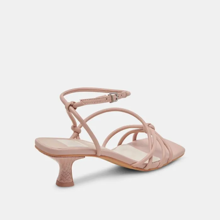 Dolce Vita Bev Wide Heels Rose Leather Women Heels