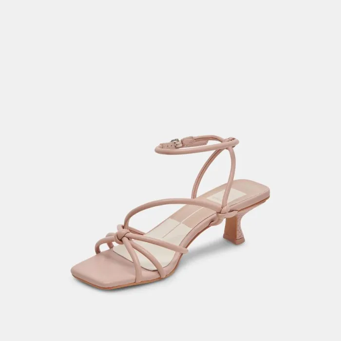 Dolce Vita Bev Wide Heels Rose Leather Women Heels