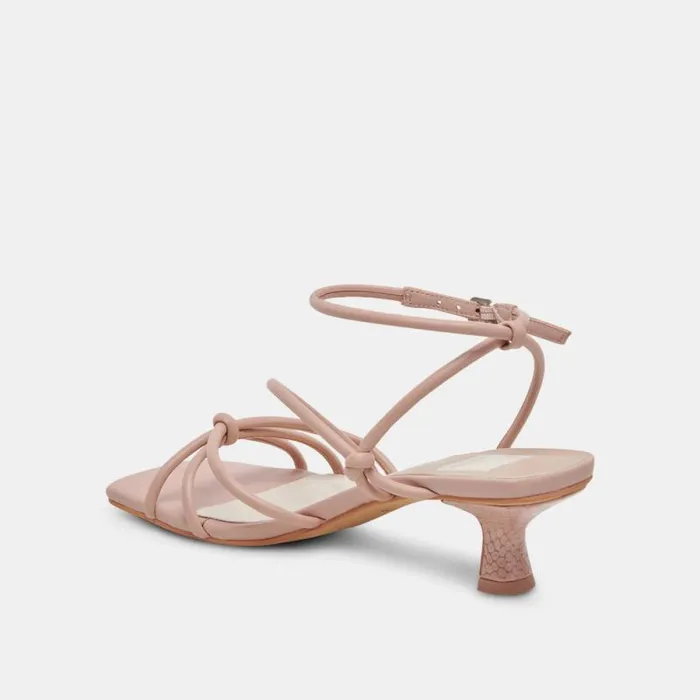 Dolce Vita Bev Wide Heels Rose Leather Women Heels