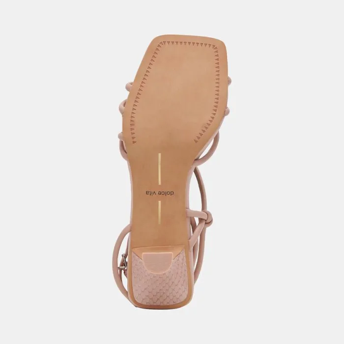 Dolce Vita Bev Wide Heels Rose Leather Women Heels