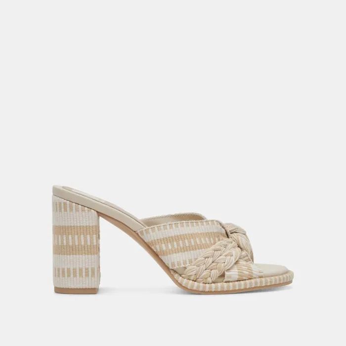Dolce Vita Brilah Heels Natural Multi Woven Women Heels