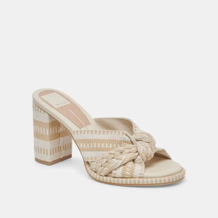 Dolce Vita Brilah Heels Natural Multi Woven Women Heels