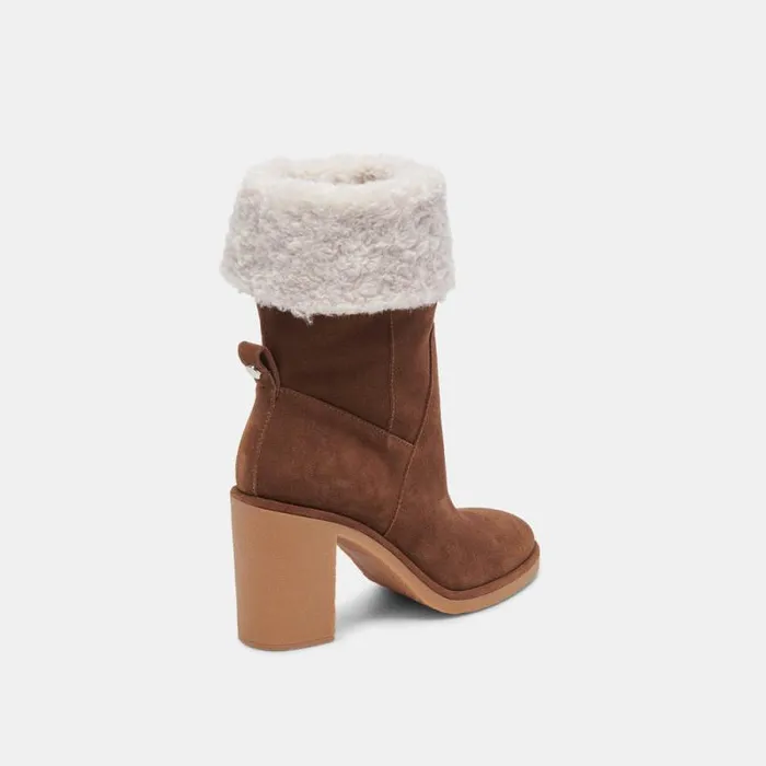 Dolce Vita Caddie Plush Boots Cocoa Suede Women Boots and Booties